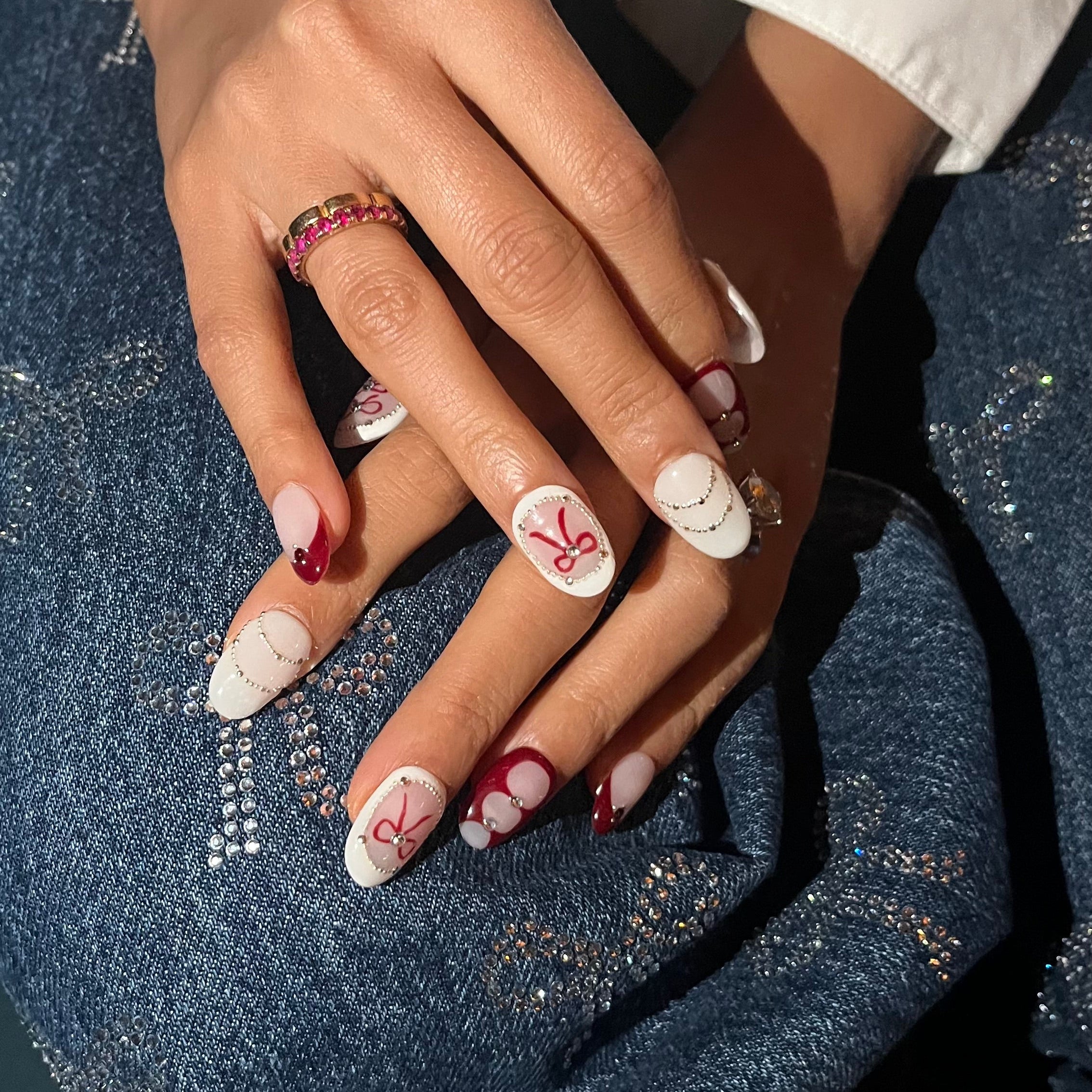 Red Bows & Silver Chic